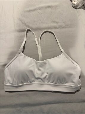 lululemon athletica flow Y White Racerback Sports Bra